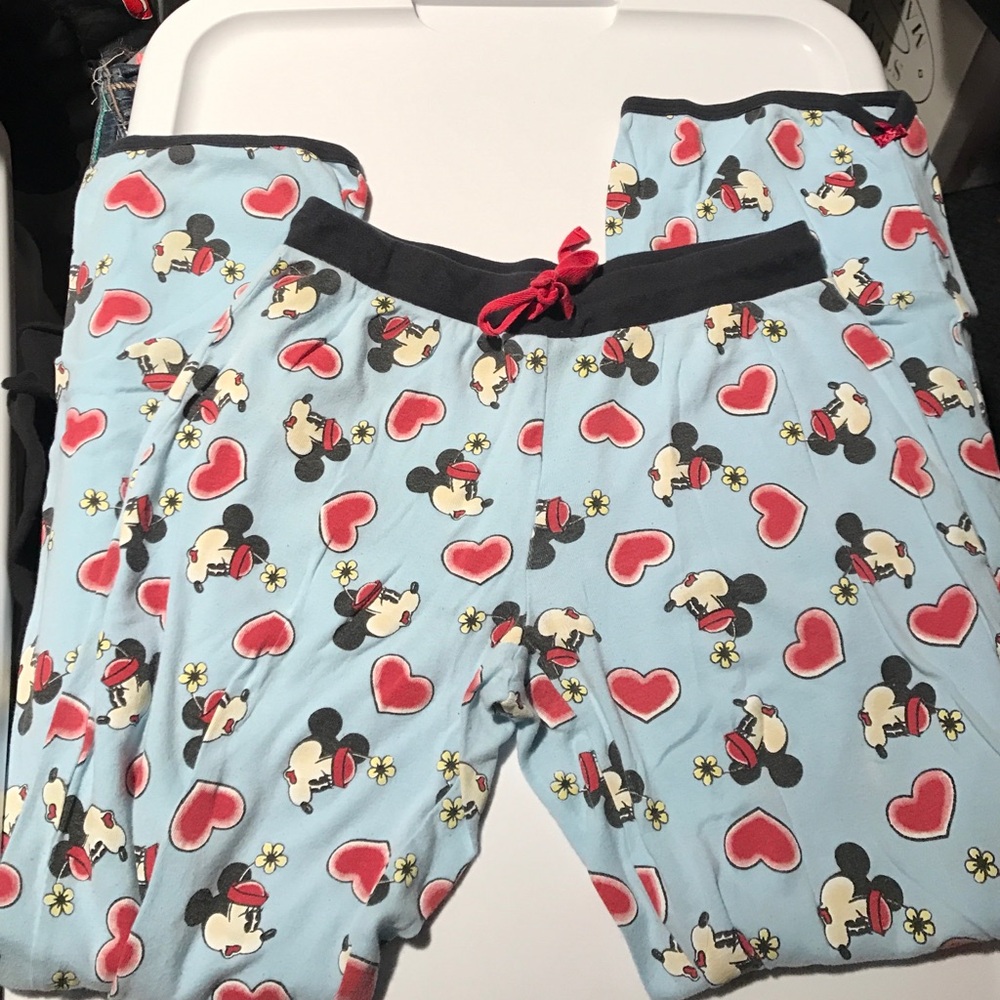 Disney Vintage Minnie Mouse Drawstring Pajama Bottoms